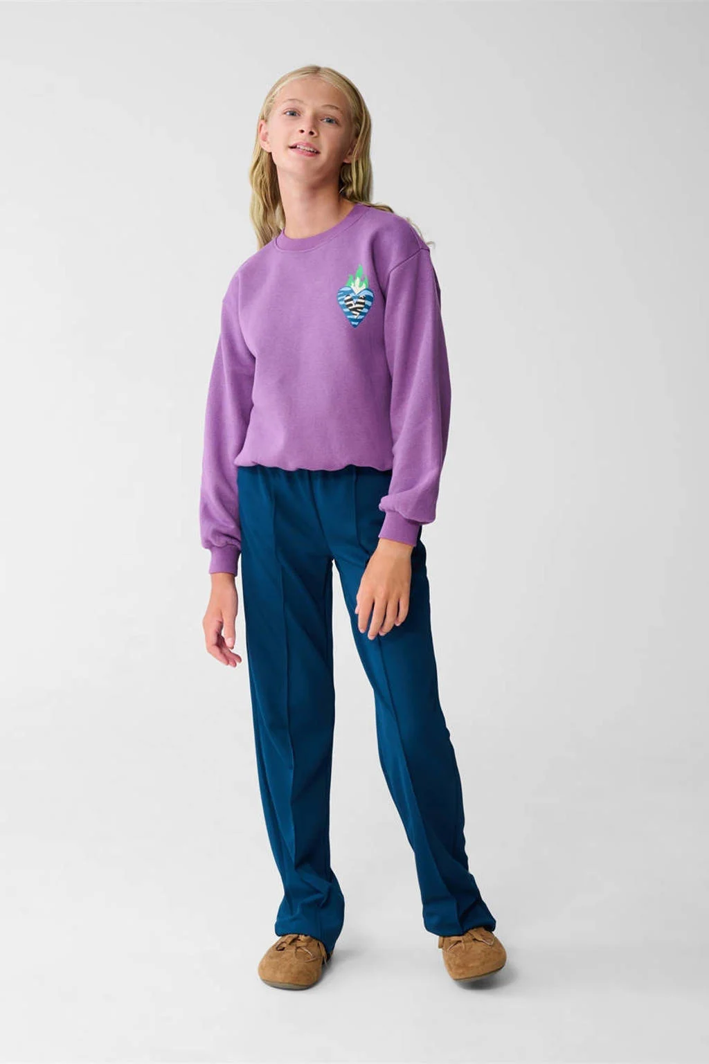 Shoeby wide leg casual broek blauw