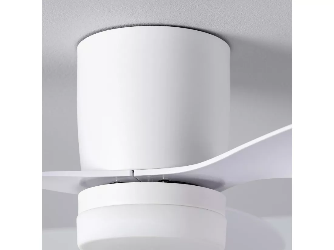 Ventilateur de Plafond Silencieux Weimar Blanc 132cm Moteur DC Télécommande Avec lumière