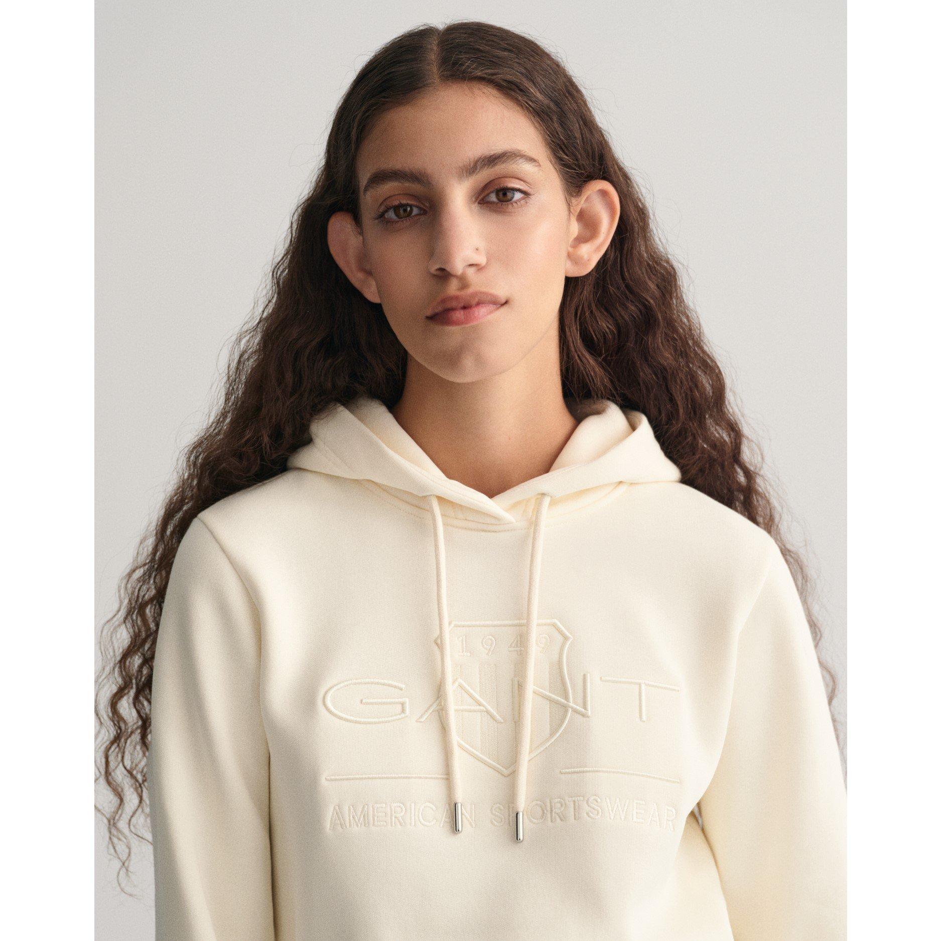 Gant Tonal Logo Archive Shield Hoodie