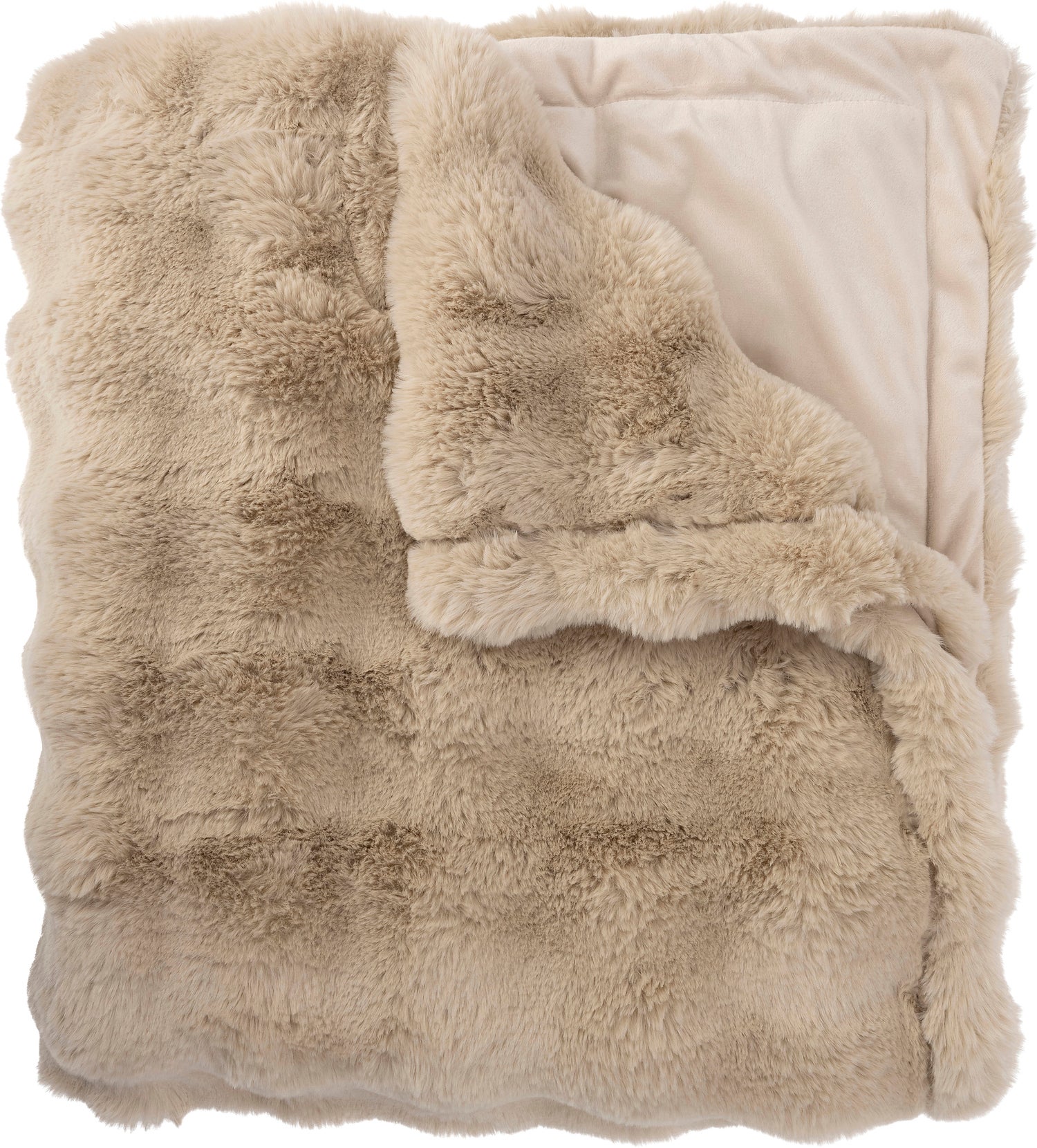 Intratuin plaid Romy beige 160 x 140 cm
