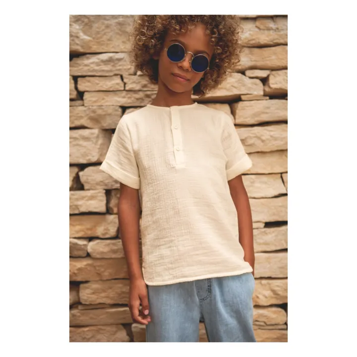 Marlot Paris Kurta Marco Gaze de Coton | Vanille