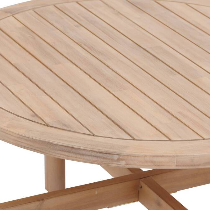 Table basse de jardin ronde DEONA Acacia