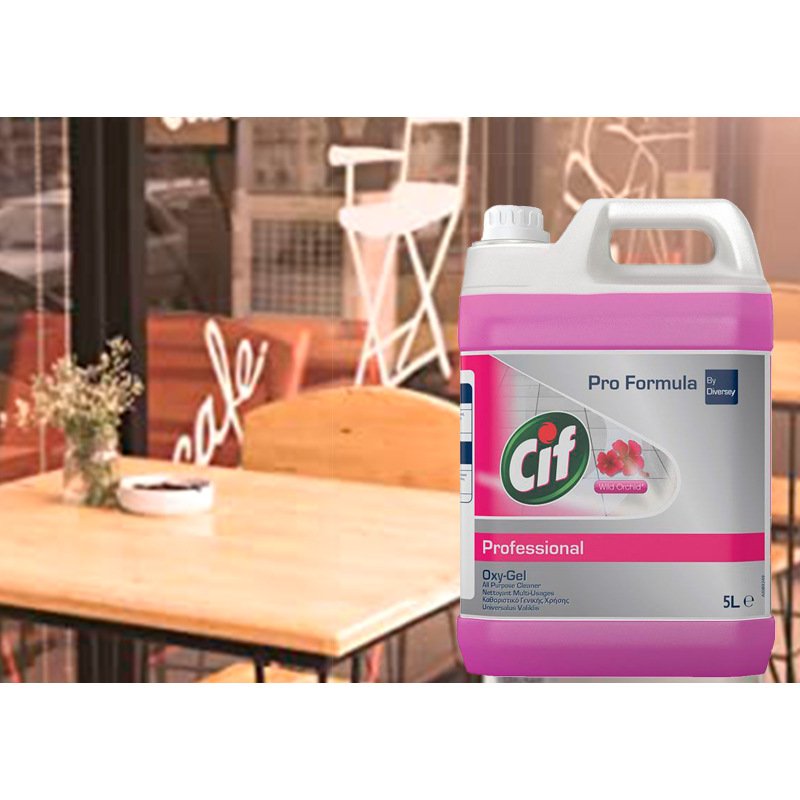 Nettoyant multi-usage cif oxy-gel sols et toutes        surfaces lavables murs        carrelages parfum orchidee