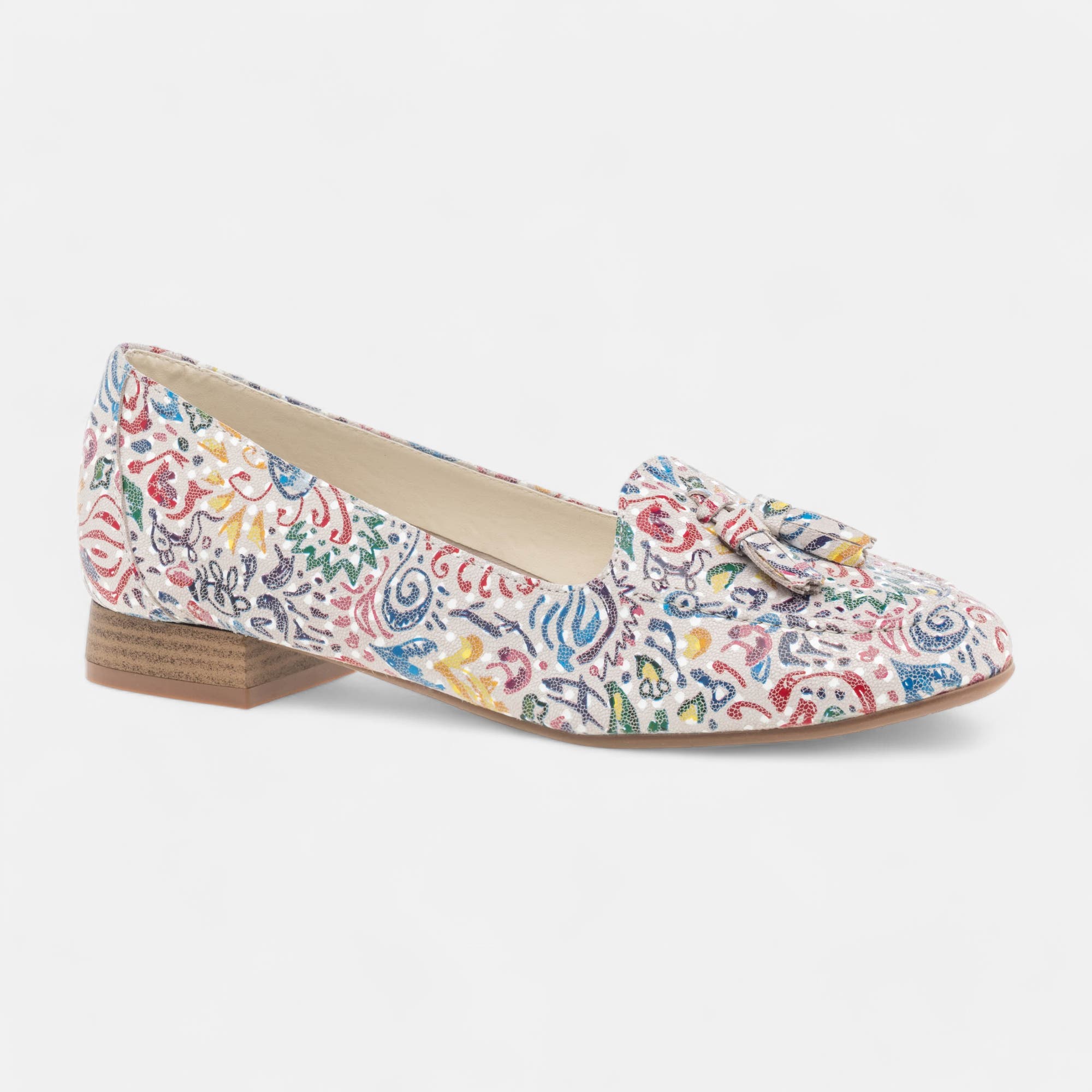 Mocassins Femme en cuir multicolore