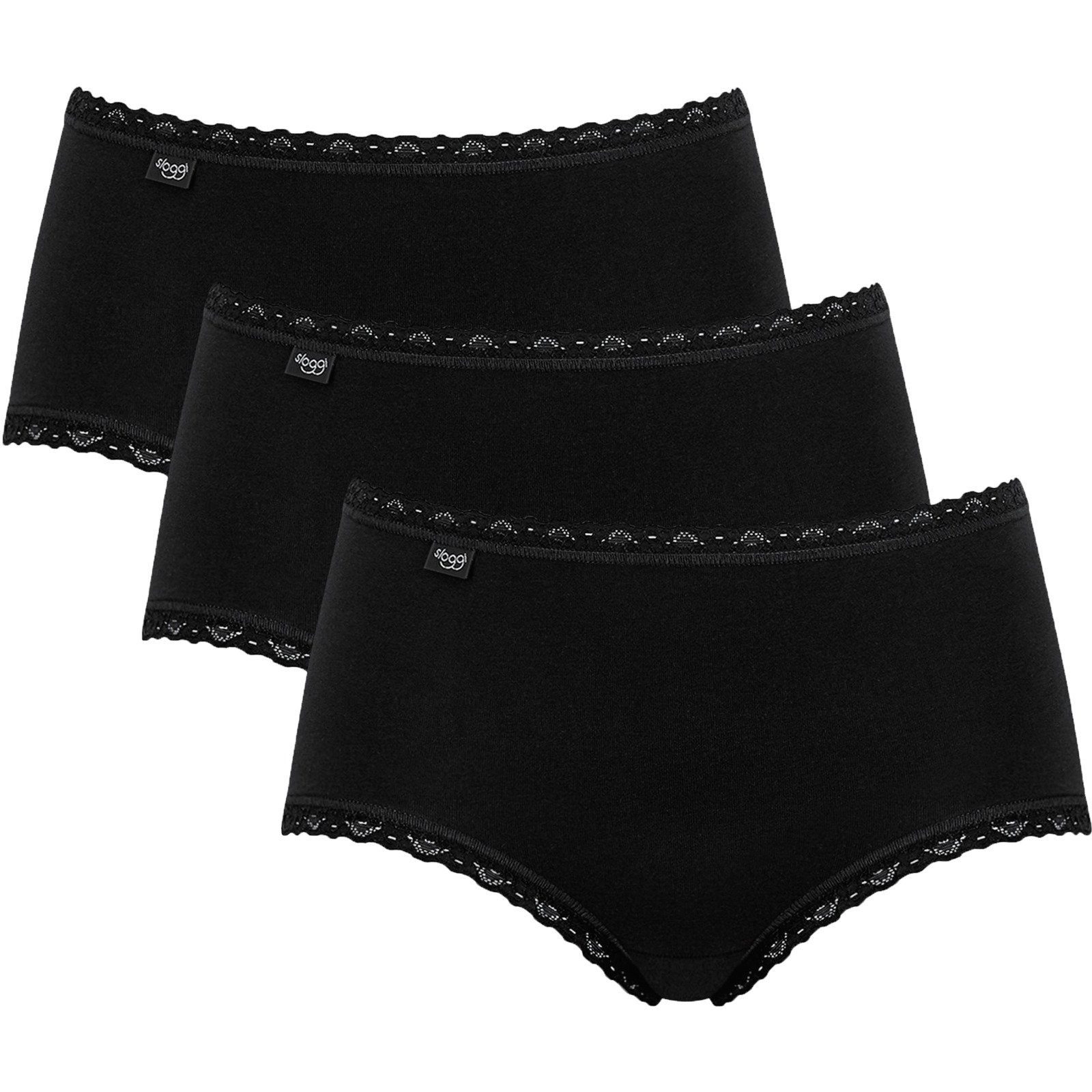 Sloggi Damen-Slip 24/7 Cotton Lace Midi, 3er-Pack 46