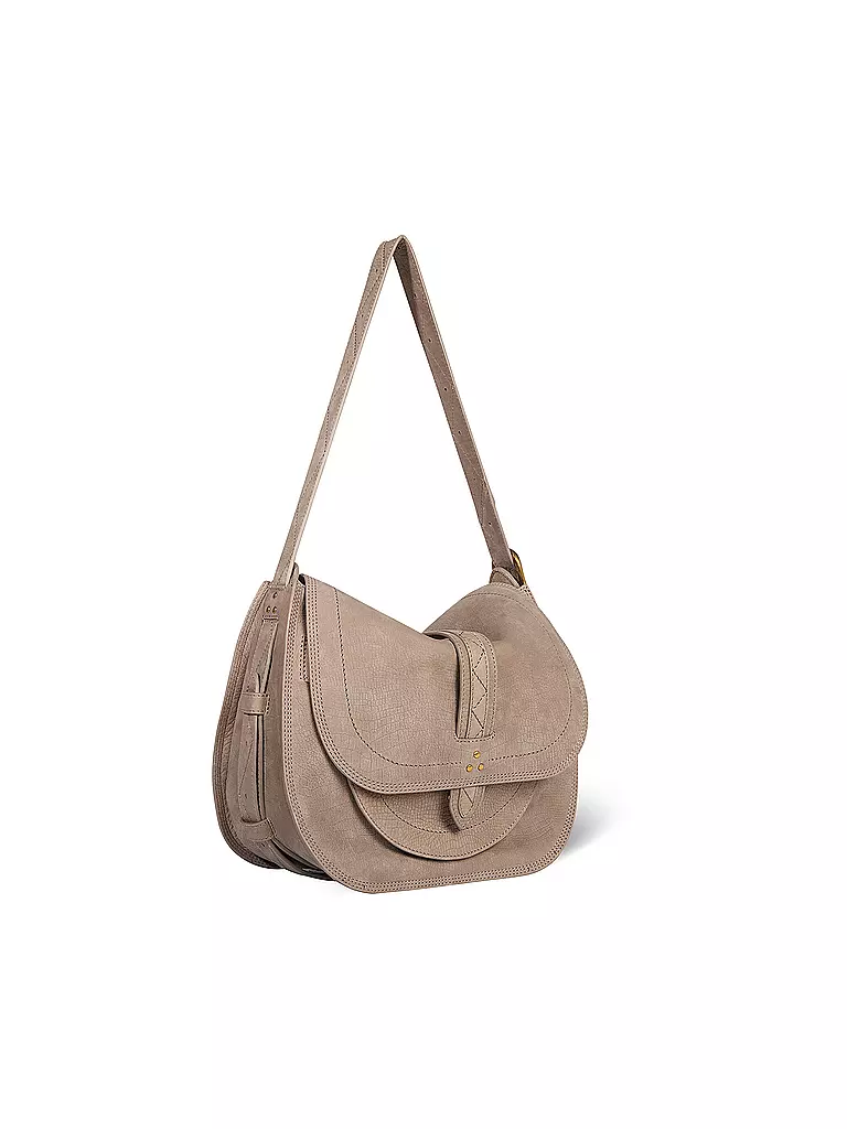 JEROME DREYFUSS Ledertasche - Hobo MARIO  hellgrau