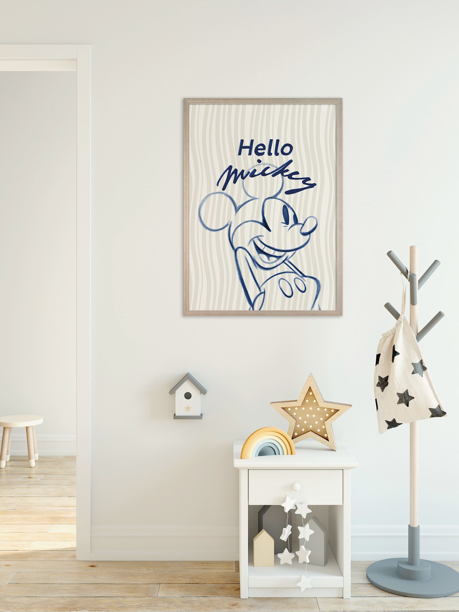Komar Wandbild »Disney Mickey Mouse Hello« Disney Set, 1 Stk. tlg. 50 x 70 cm (Breite x Höhe) - Kinderzimmer, Dekoration