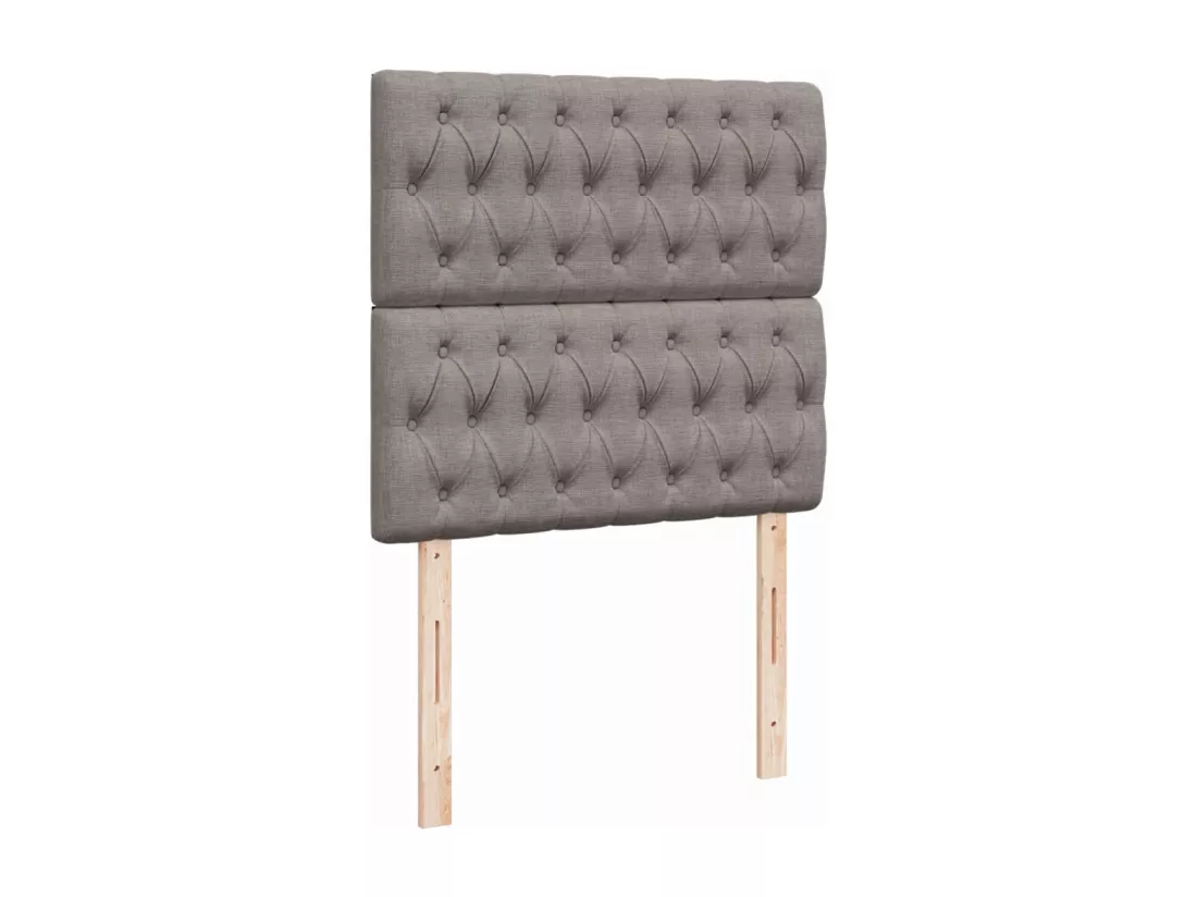 Sommier à lattes de lit avec matelas Taupe 90x190 cm Tissu