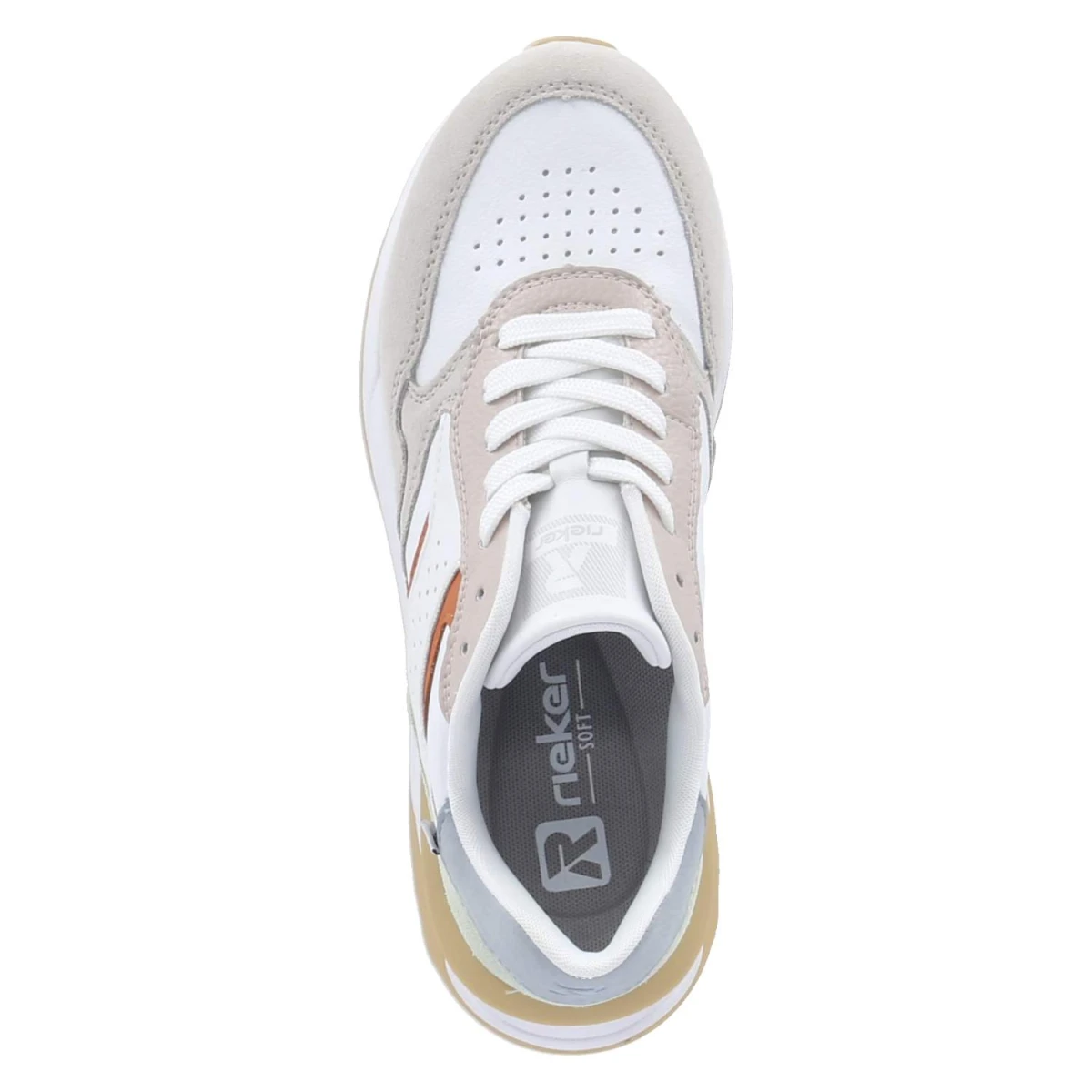 RiekerLow Sneaker - weiss kombi