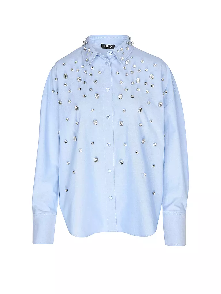 LIU JO Bluse CAMICIA RICAMATA blau