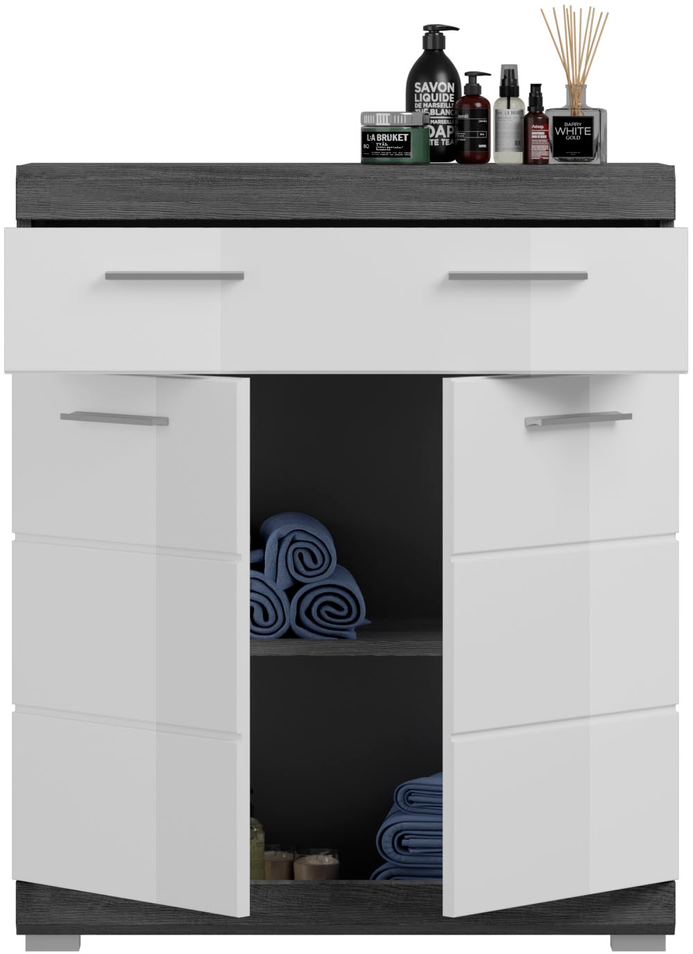 INOSIGN Unterschrank »SIENA, Breite 74cm, 2 Tür, 1 Schubkasten, 2 Fächer, MDF-Front« TOPSELLER!,  in verschiedenen Farben erhältlich, Badmöbel, Badschrank, Kommode, Bad