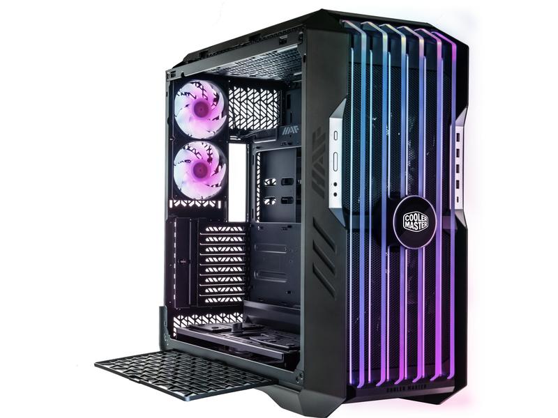 Cooler Master PC-Gehäuse HAF 700 EVO Schwarz Vielseitig einsetzbarer Big-Tower mit Sichtfenster