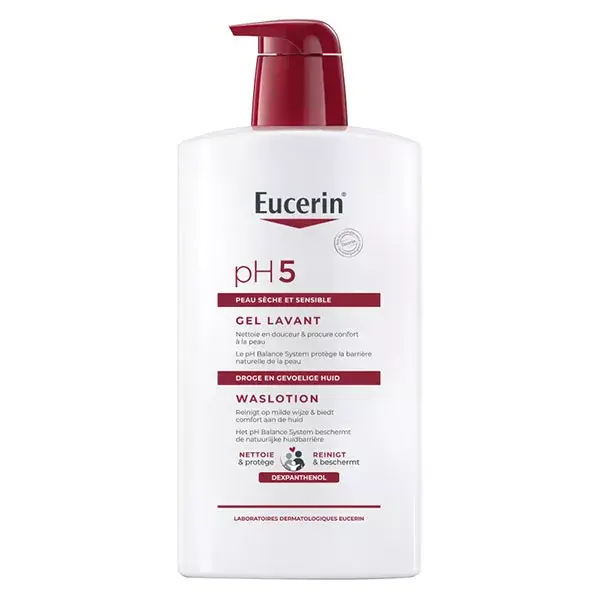 Eucerin PH5 Gel de Limpeza para Pele Seca e Sensível 1L