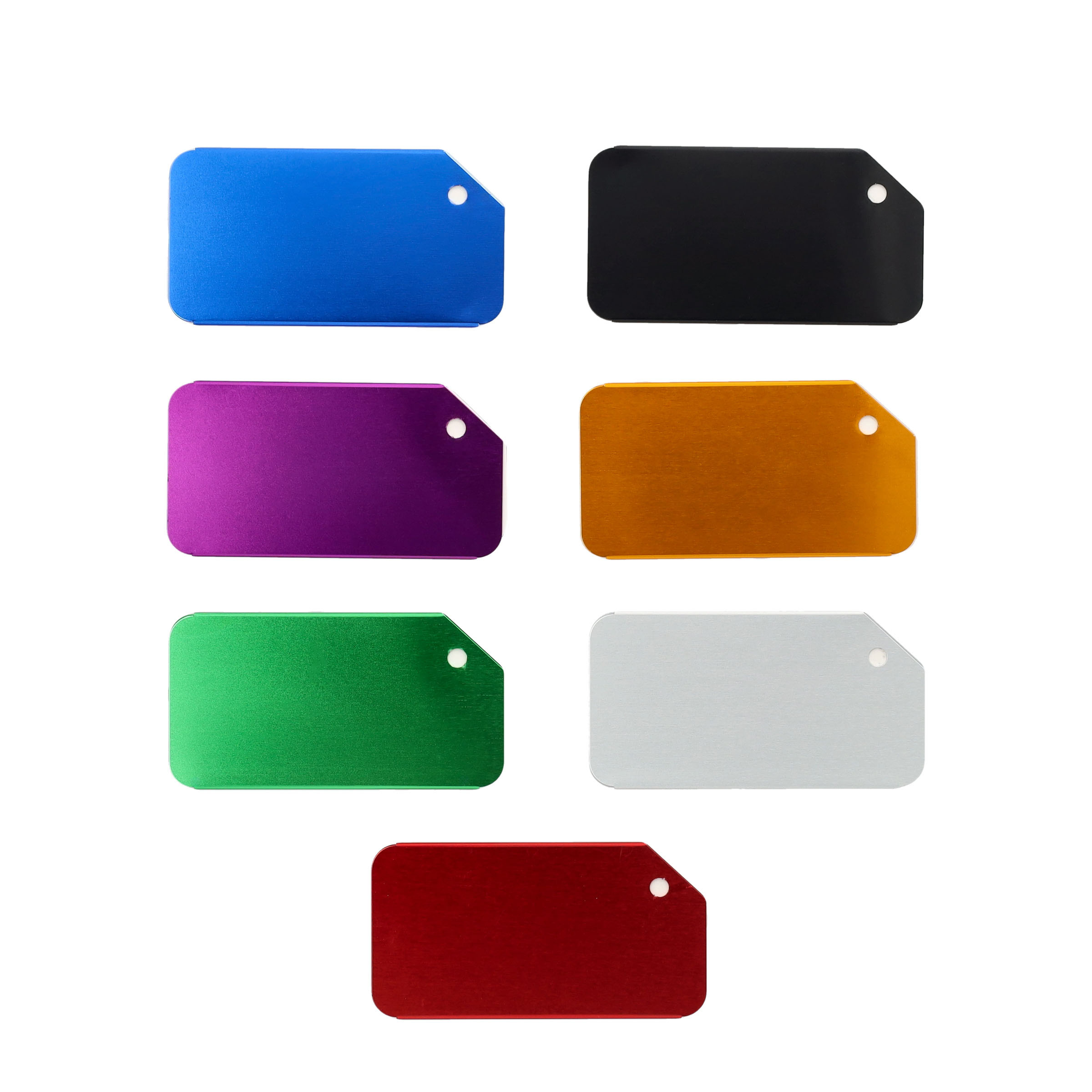 (8er Set) Aluminium Kofferanhänger Gepäck Etiketten Luggage Tag mit Adressschild - Bunt