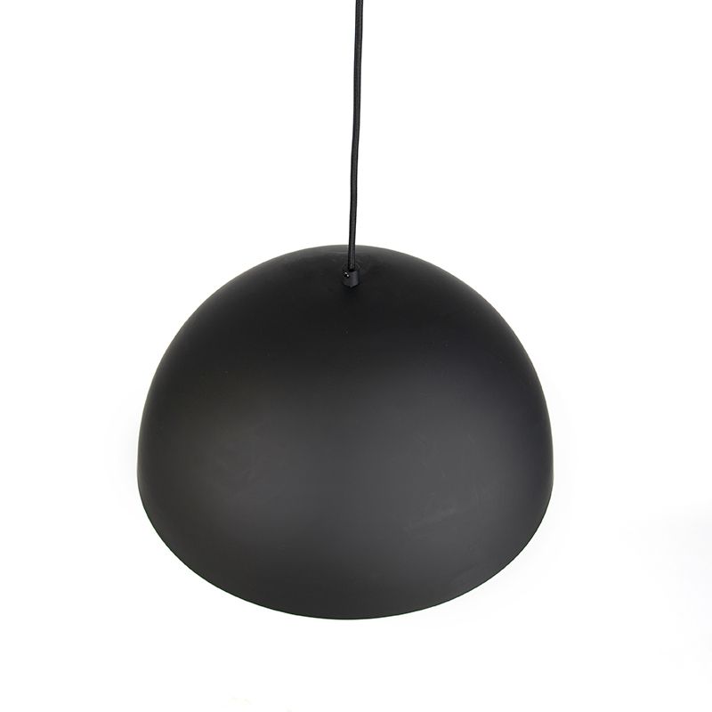 Scandinavische hanglamp zwart met wit 2-laags - Claudius