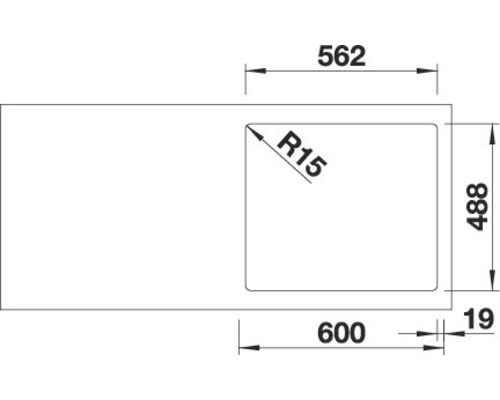 Blanco ETAGON 6 spoelbak, 584 x 510 mm, basalt, 525161