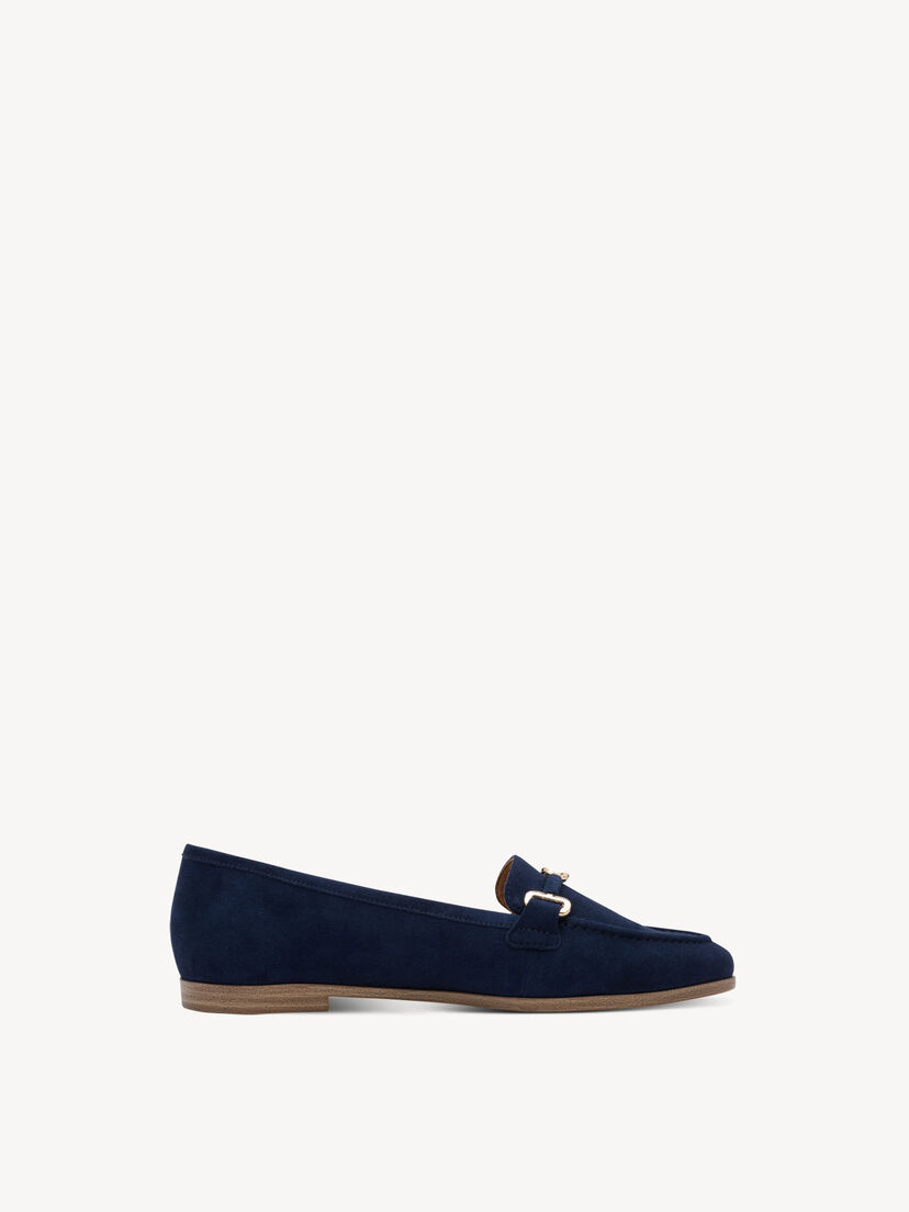 Leren Instappers - blauw