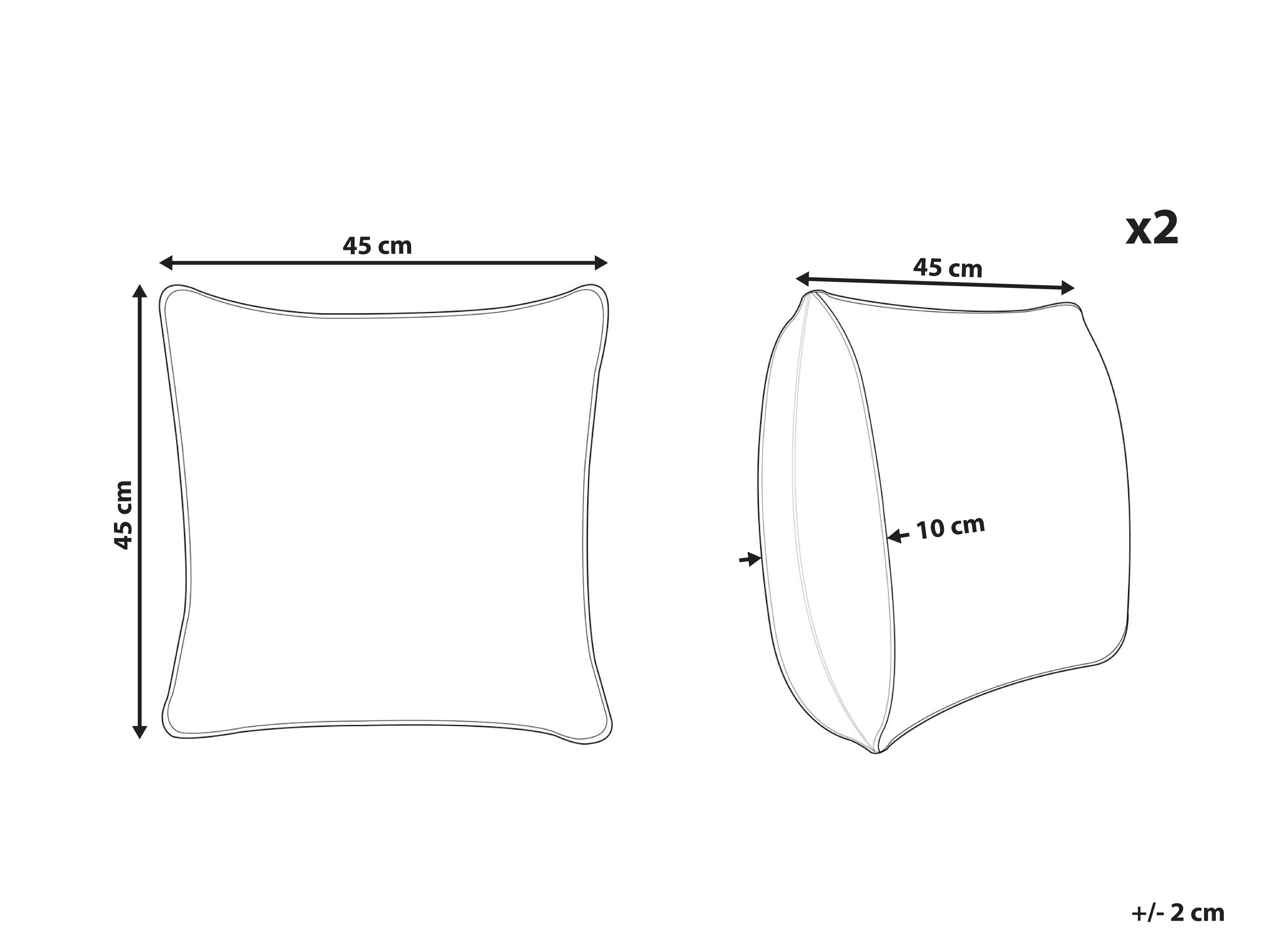 Set van 2 sierkussens SESBANIA 45 x 45 cm Meerkleurig bloempatroon