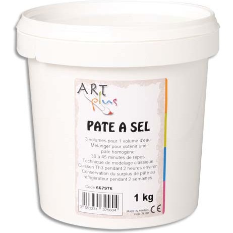 Pate a sel art plus prete a l'emploi avec adjonction eau  cuisson four menager seau 1kg