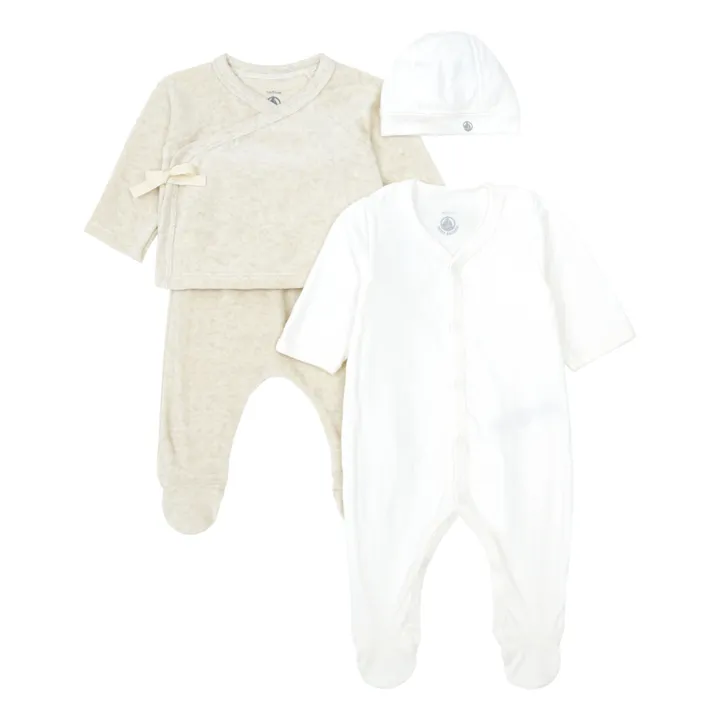 Petit Bateau Lot 4 pièces Naissance | Ecru