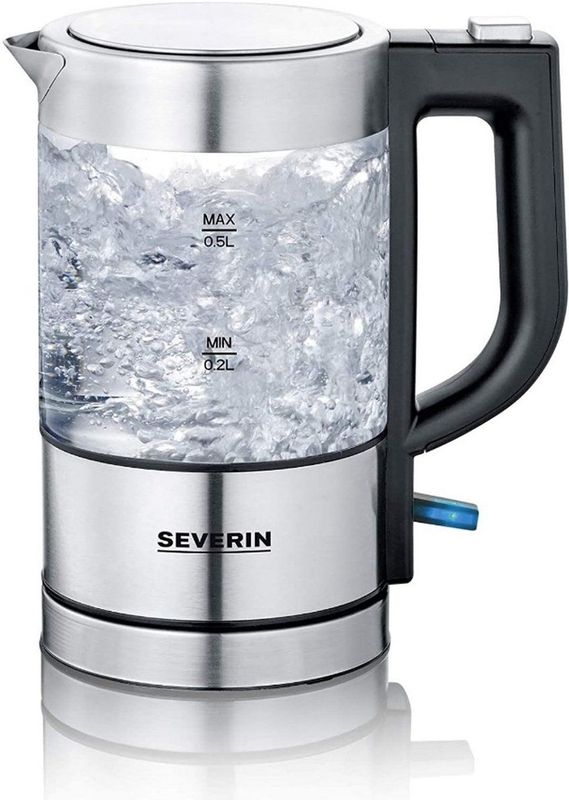 Severin - WK 3472 - Waterkoker - Zilver - Glas - 0,5L - 1100W
