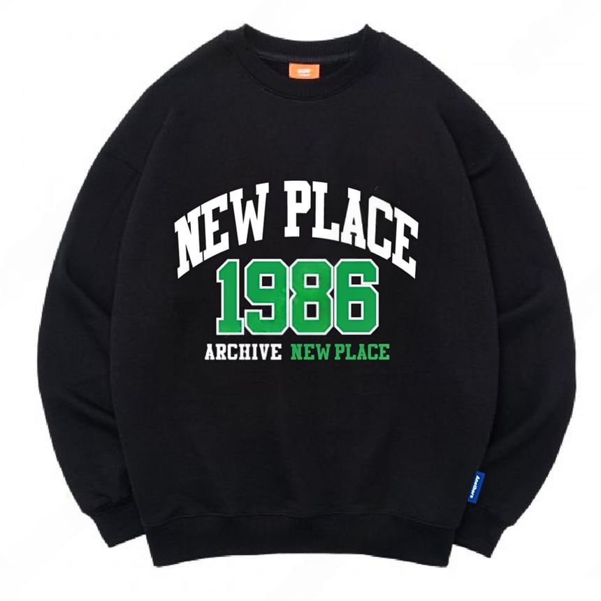 SeoulPop - Sweatshirt met losse pasvorm en letterprint