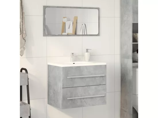 Armoire d'évier Gris béton 60x38,5x48 cm Aggloméré
