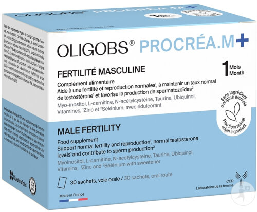 Laboratoire CCD Oligobs Procréa.M+ Fertilité Masculine 30 Sachets