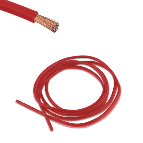 Bobine 5 m cable électrique 2,5 mm Rouge
