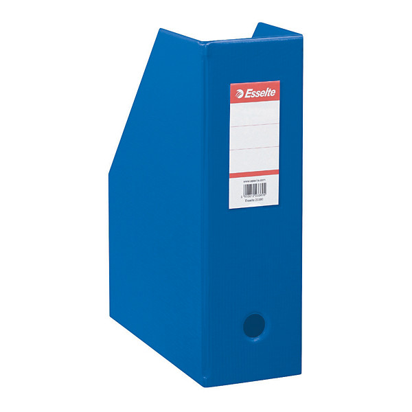 10 porte revues dos 10 cm en PVC Esselte coloris classique bleu