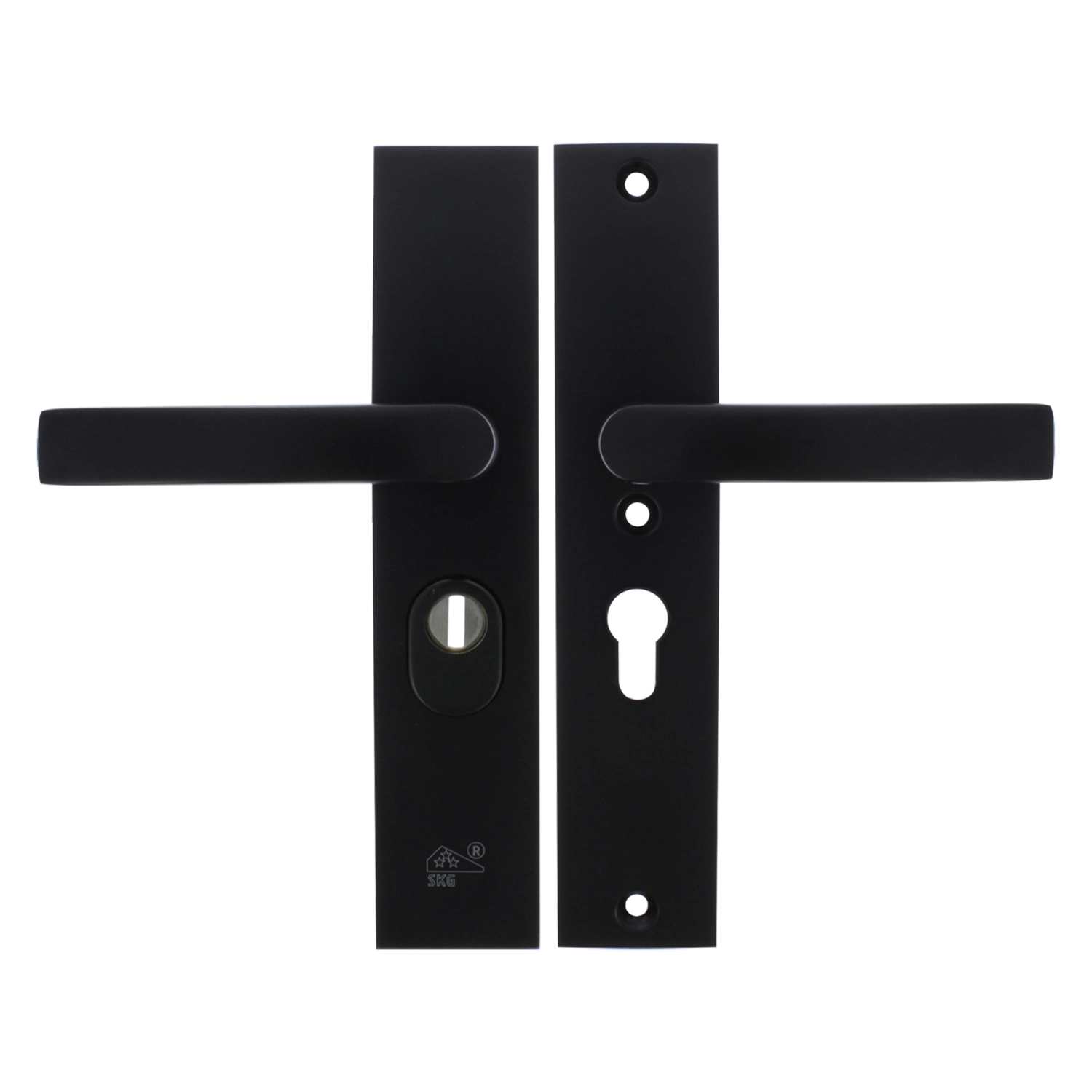 Starx 86.101.37 Veiligheidsbeslag - Krukgarnituur - SKG3 - Langschild - Aluminium - Zwart