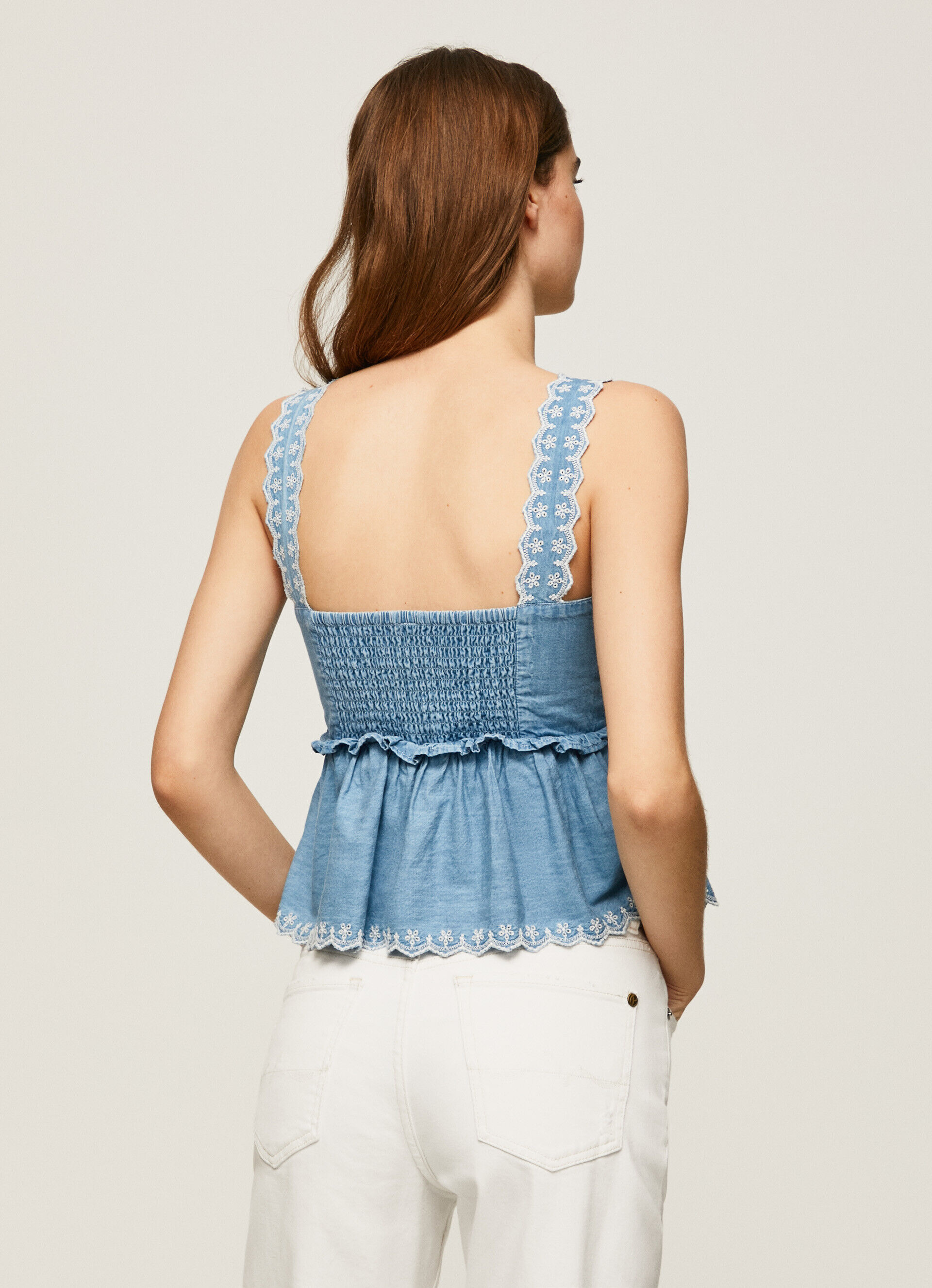 BLUSA DE ALÇA JEANS - azul