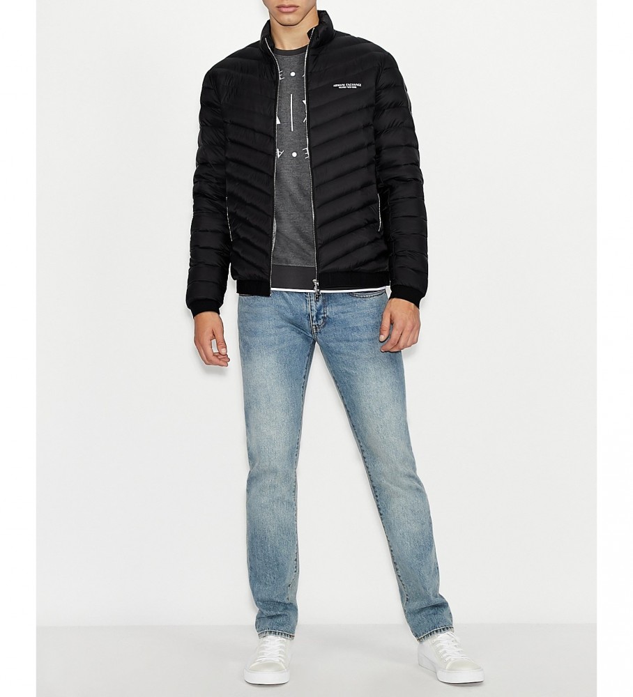 Jaqueta de plumas leve Armani Exchange preta