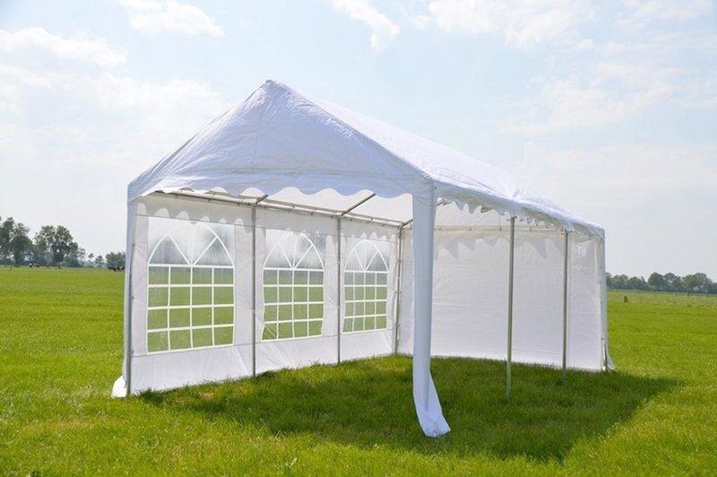 Partytent 4x6 - PE - Stevig Frame - 24 vierkante meter - Geschikt voor 24-36 Personen
