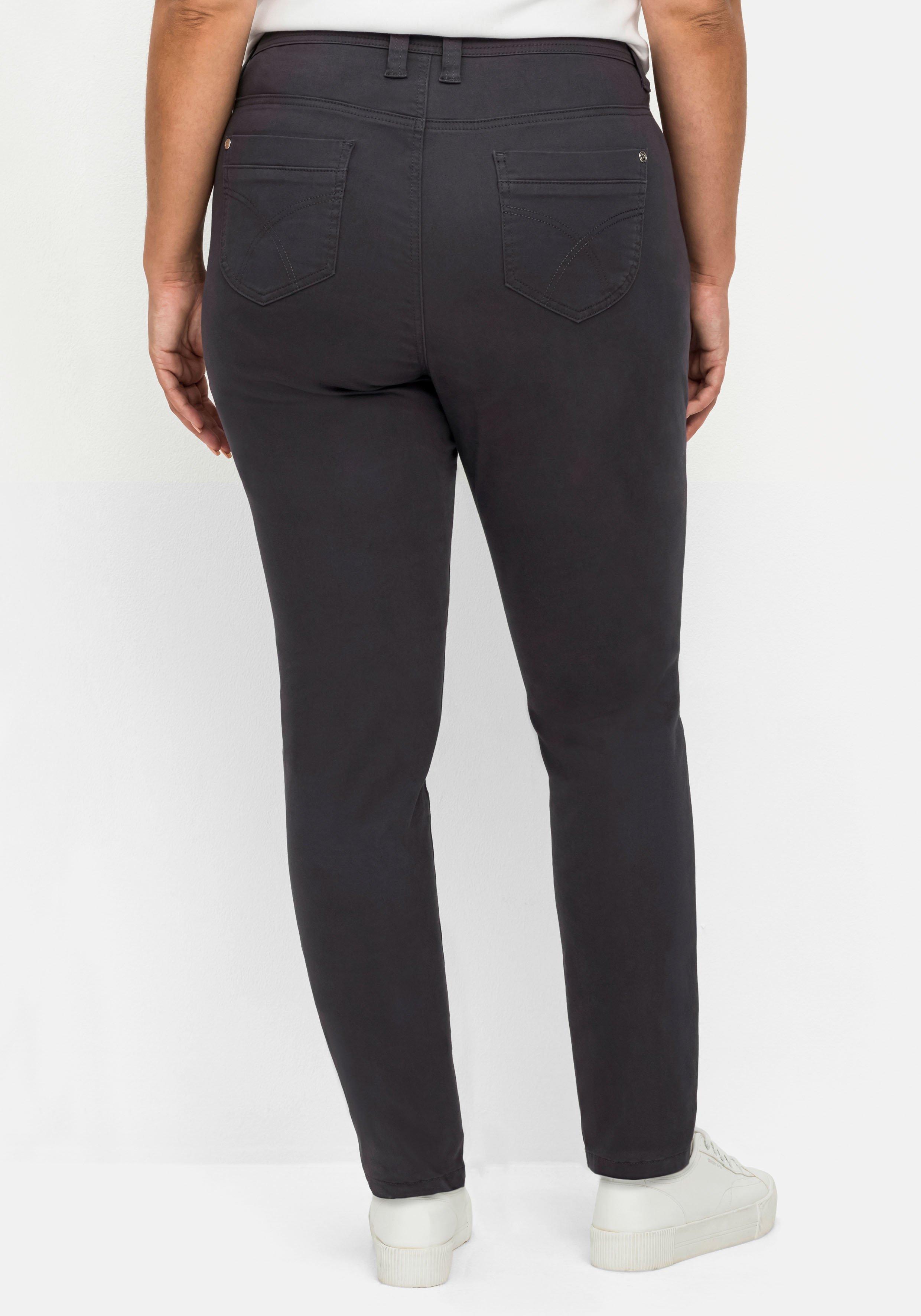 Extraschmale Twillhose in Curvy-Schnitt SUSANNE