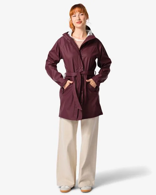 imperméable femme rouge foncé
