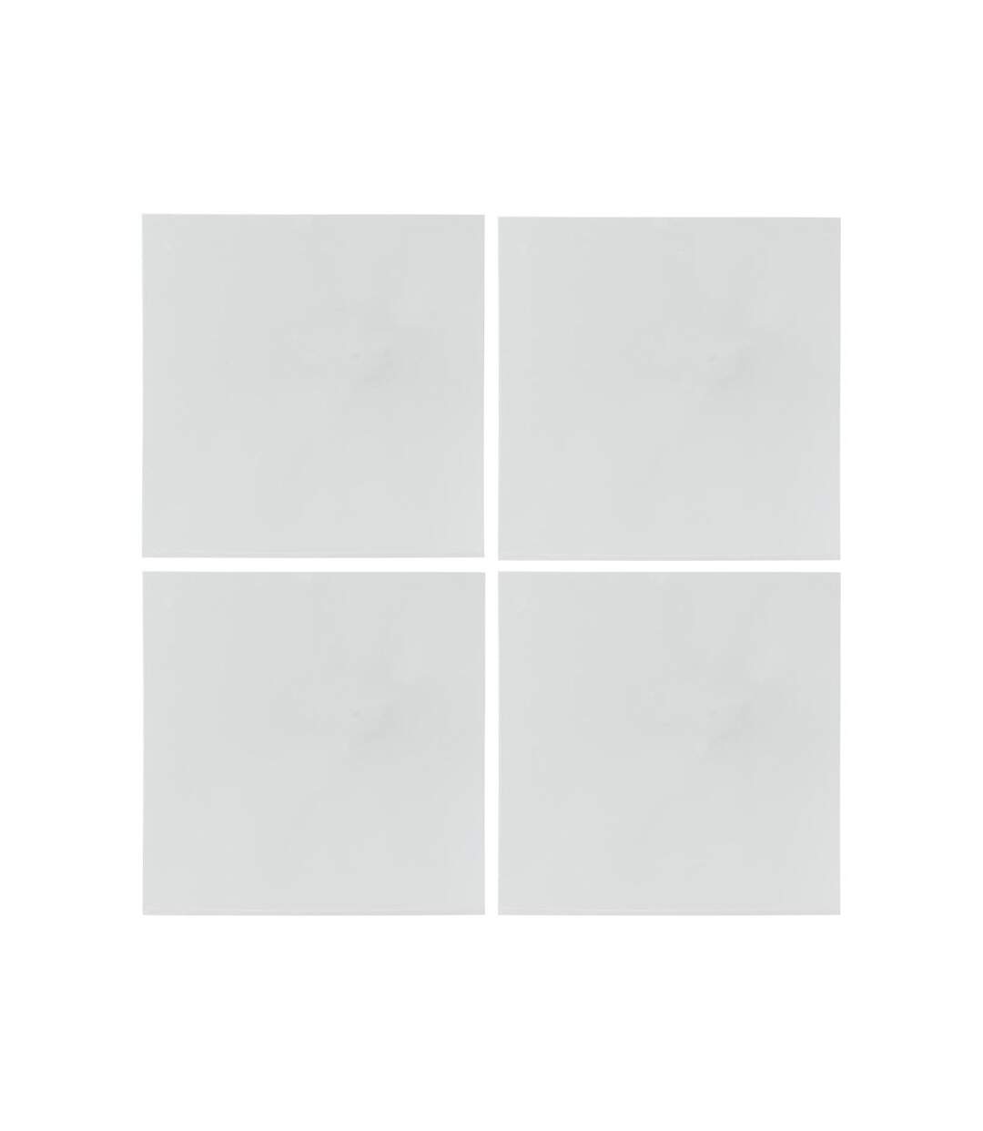 Lot de 4 Miroirs Adhésifs Carré 20x20cm Argent