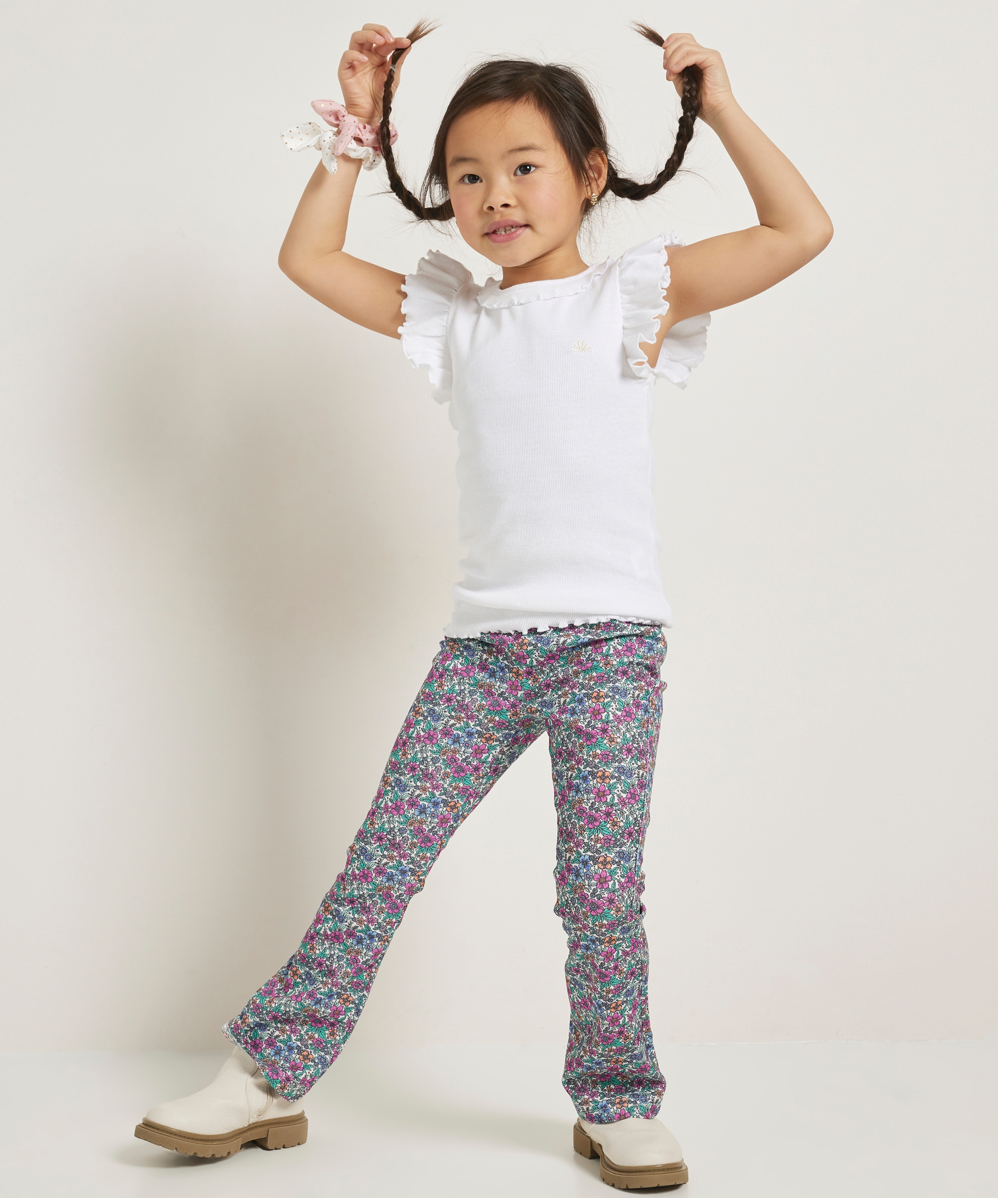 rib singlet met ruches