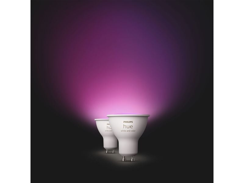 Philips Hue White & Color Ambiance GU10 Doppelpack 2 x 400 Lebendige Beleuchtung für jeden Anlass