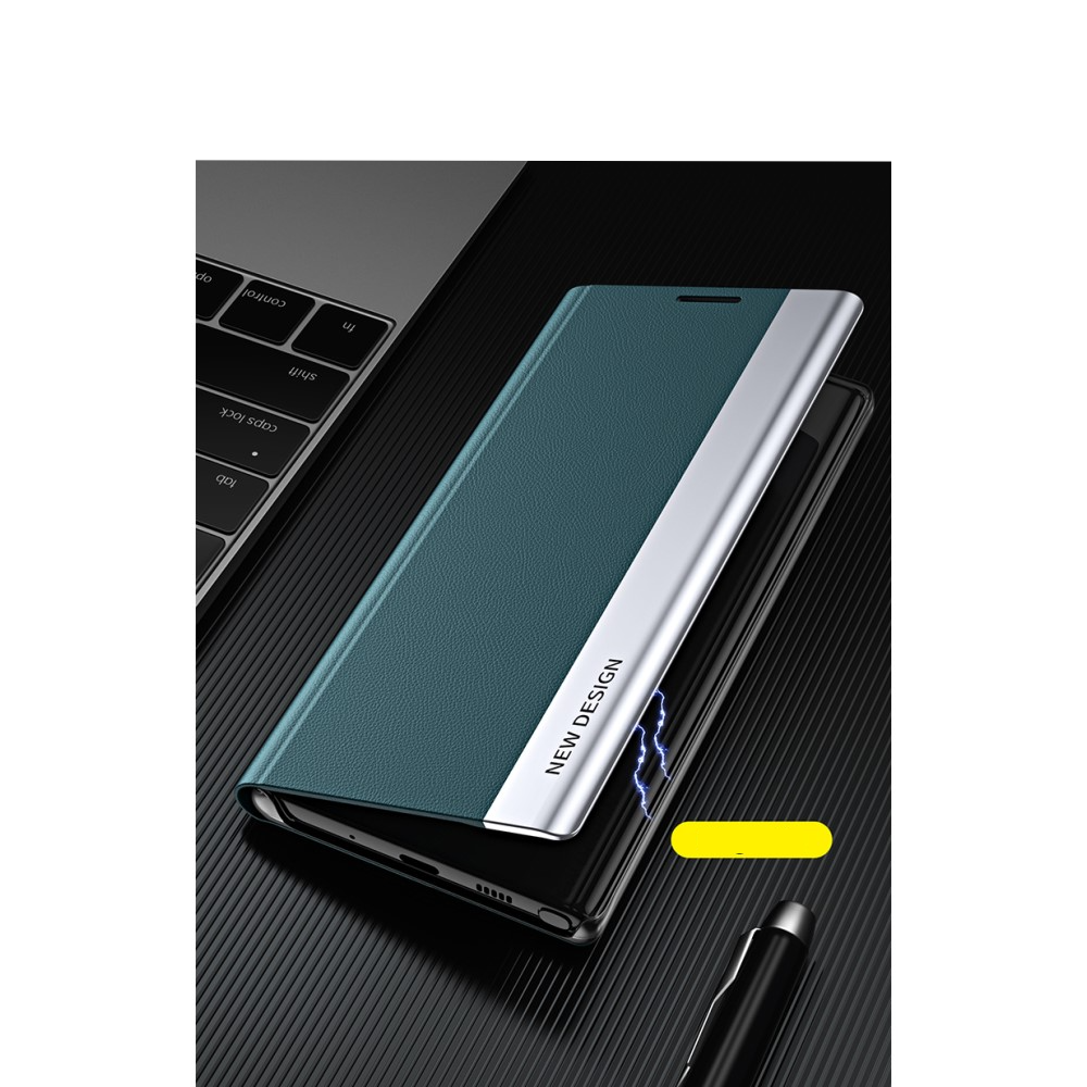 Samsung Galaxy A33 5G Leder Tasche Flip Cover   Magnetverschluss - Dunkelblau