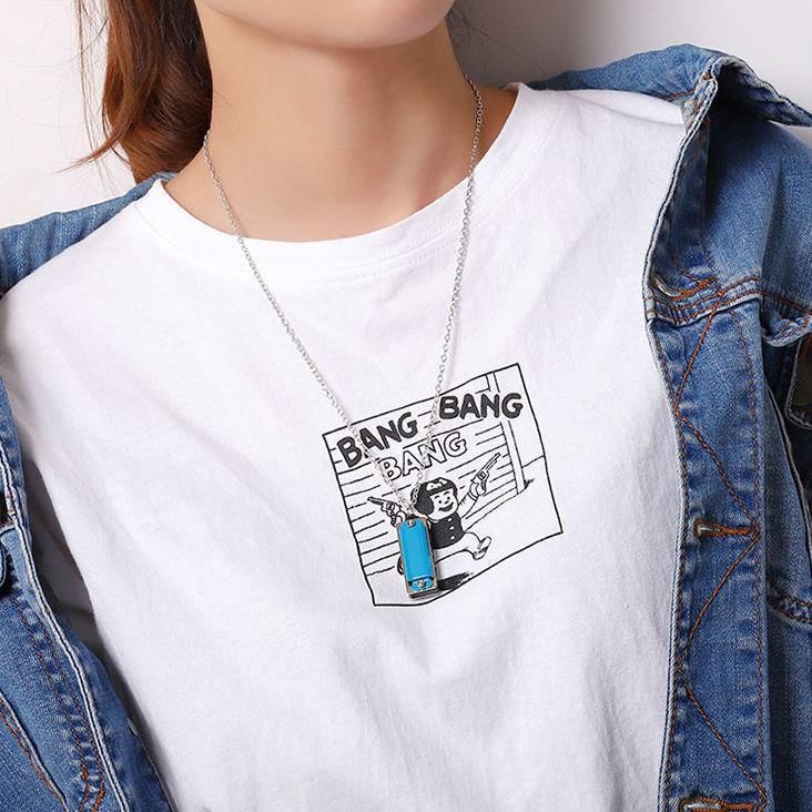 Lilafey - Harmonica Hanger Ketting van Roestvrij Staal