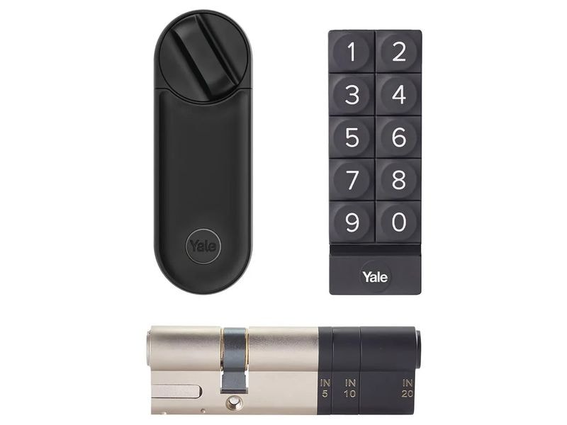 Yale Linus L2 Smart Lock Z K-Kit, Schwarz Intelligentes Türschloss mit EU-Zylinder und Smart Keypad inklusive