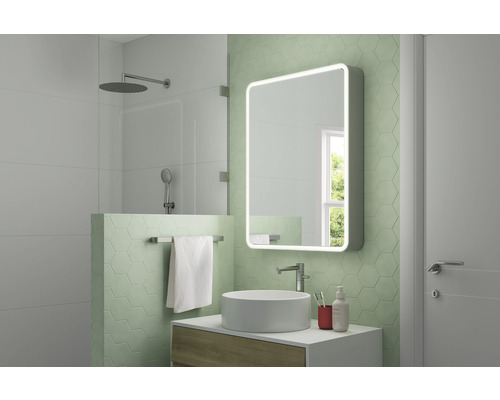 Focco Mia spiegelkast 60 x 70 x 11,5 cm grijs mat LED IP 44