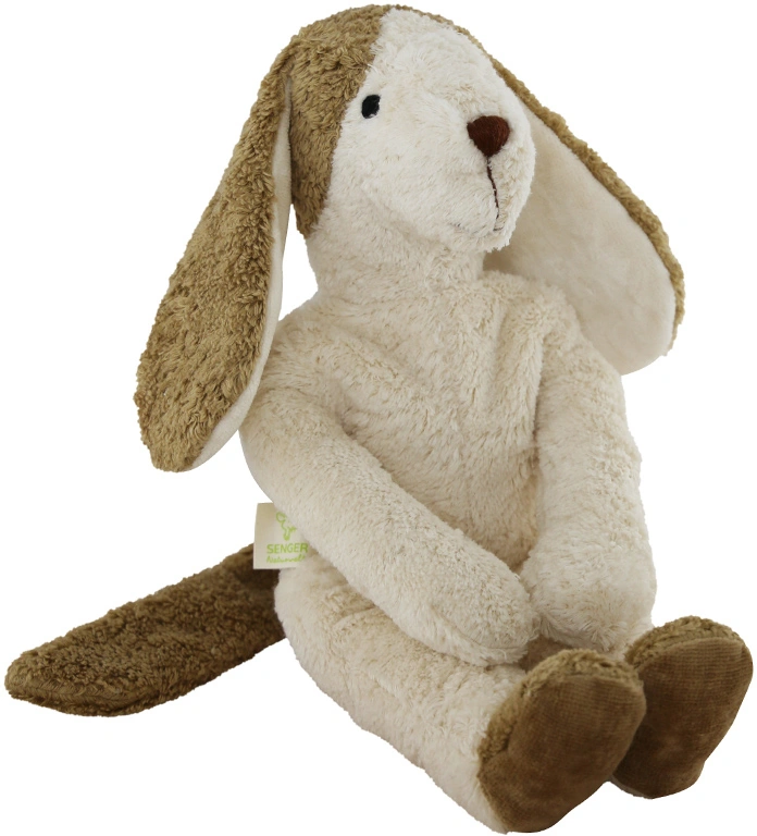 Schlenkerkuscheltier HUND GROSS (40cm) in weiß/beige