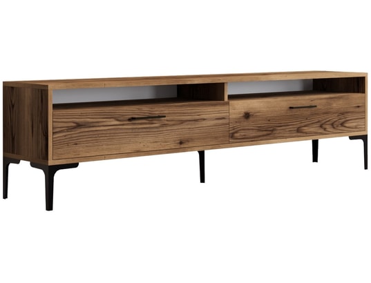 CONCEPT1 - Meuble TV Istanbul 2 - Noyer 180 x 35 x 47