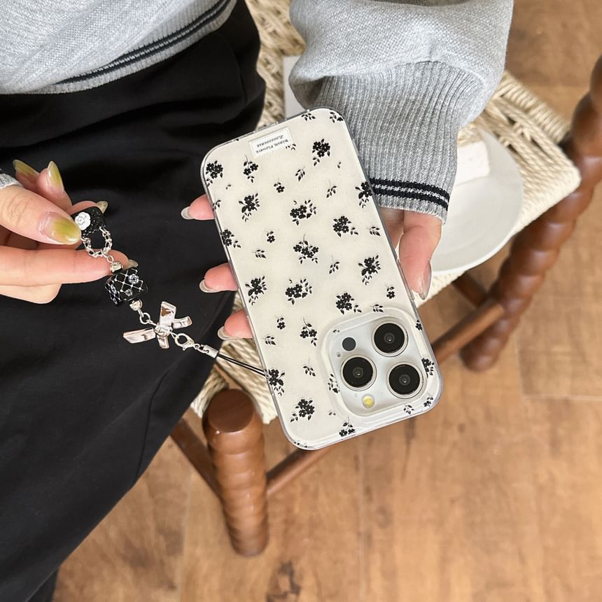 Elliure - Bloemen telefoonhoesje / Charm / Set - iPhone 16 Pro Max / 16 Pro / 16 Plus / 16 / 15 Pro Max / 15 Pro / 15 Plus / 15 / 14 Pro Max / 14 Pro / 14 Plus / 14 / 13 Pro Max / 13 Pro / 13