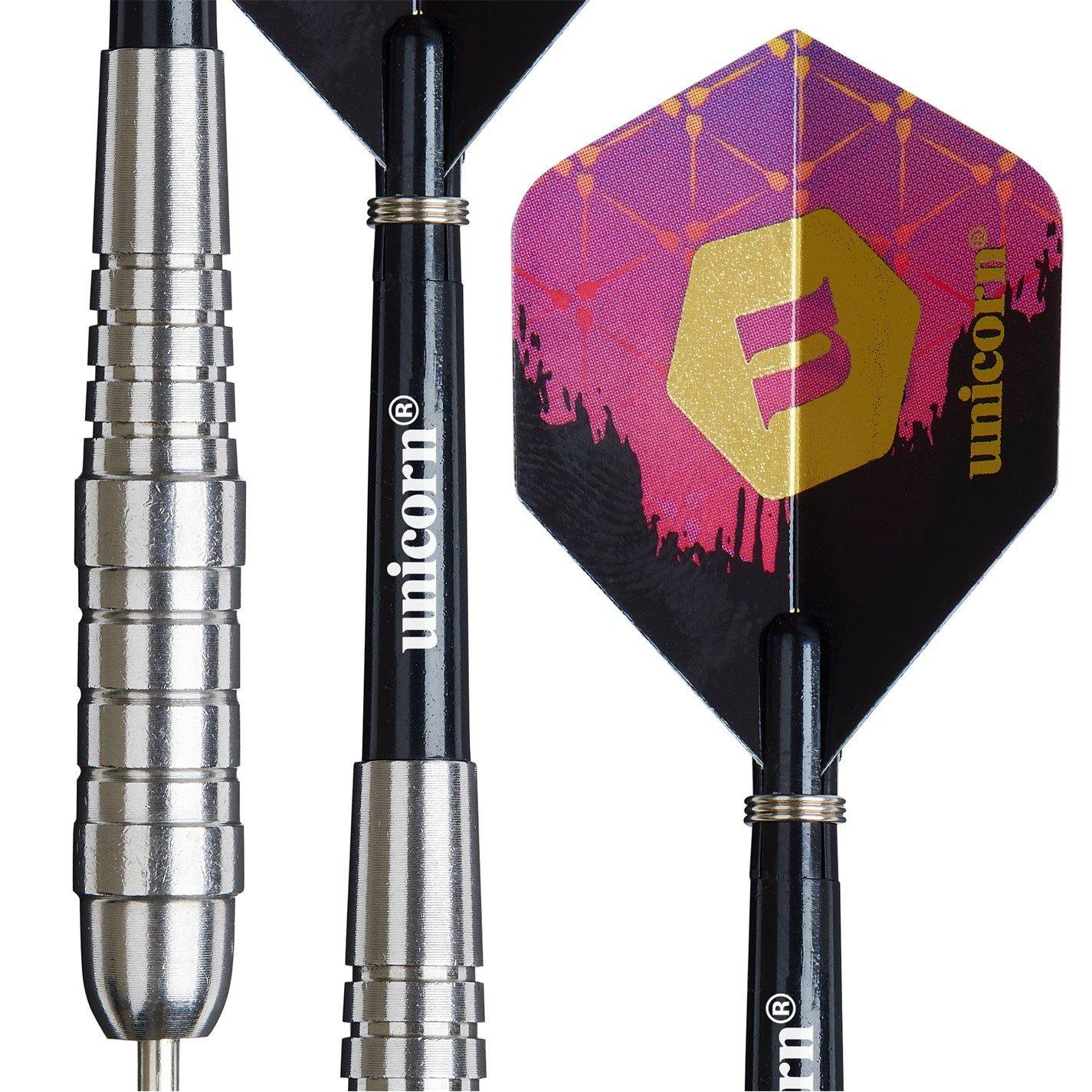 Unicorn Darts Steel Tip Darts Set | Level 3 | Ross 'Smudger' Smith | Natural Stainless Steel Barrels