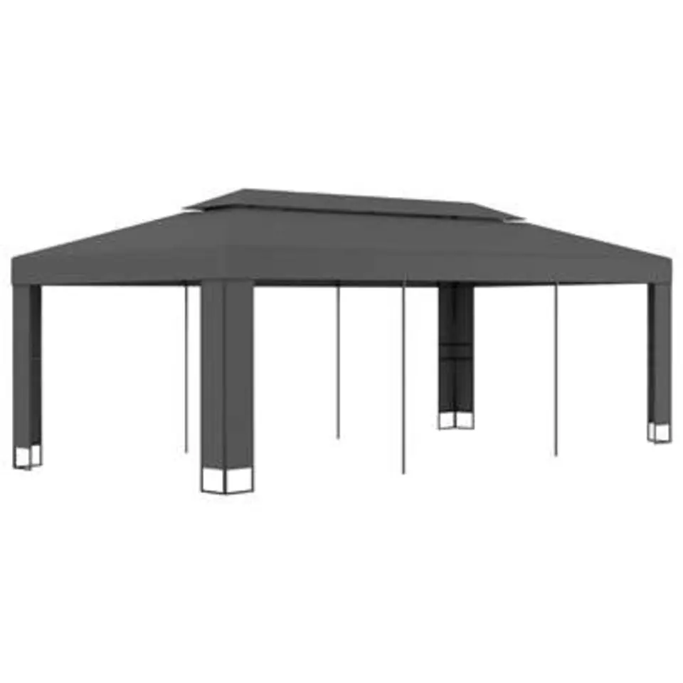 vidaXL - Prieel - Antraciet - Stof - 3 x 6 m