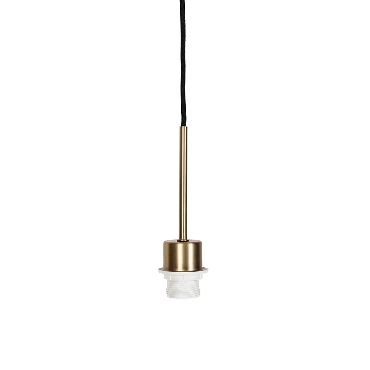Moderne hanglamp brons met zwarte kabel - Combi 1