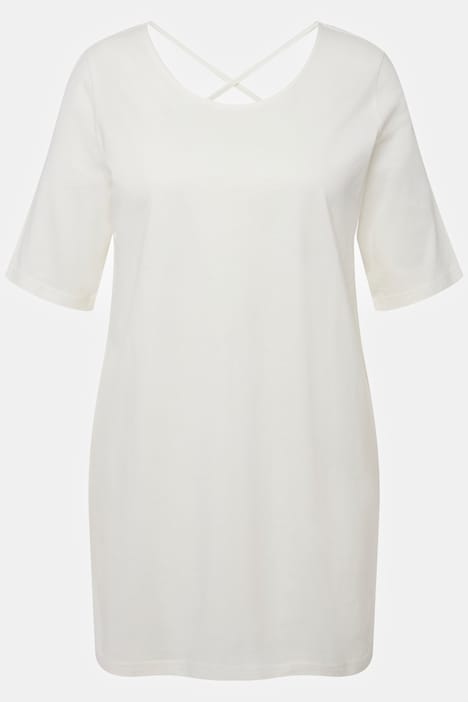 T-Shirt, gekreuzte Rückenbänder, Rundhals, Halbarm